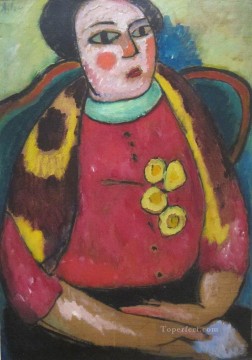 アレクセイ・フォン・ヤウレンスキー Painting - 座る女性 1911 アレクセイ・フォン・ヤウレンスキー